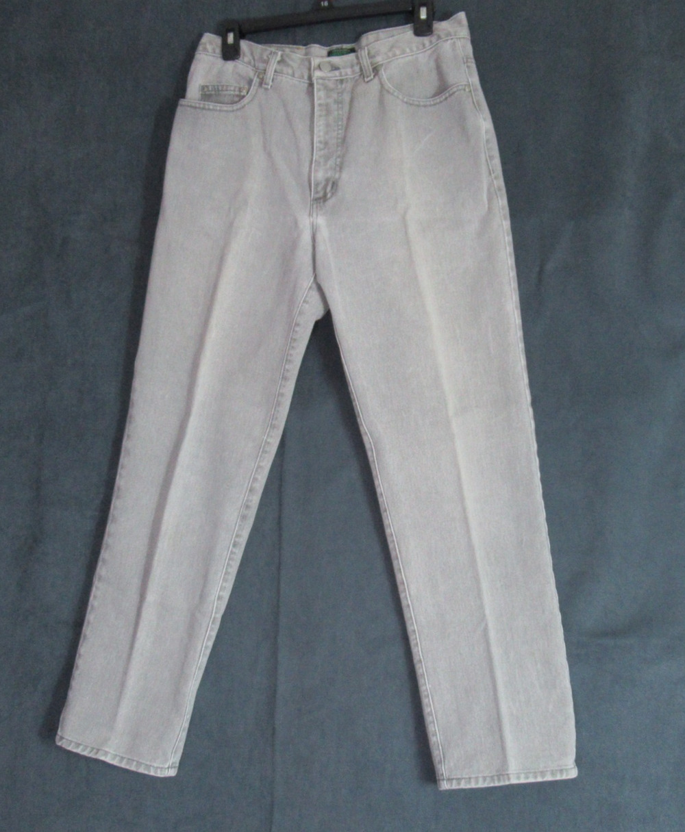 Vintage Guess Jeans Mens Size 34 Gray Green Label Straight Leg Denim 80s 90s USA